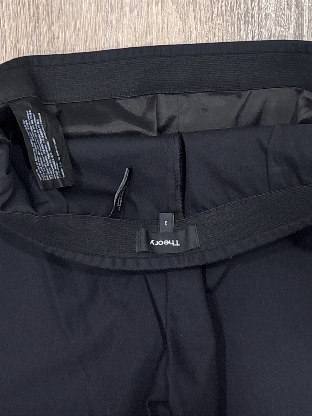 Theory Black Thaniel Approach Slim Pull On Ankle Pant Trousers Office Size 2 - Picture 10 of 12